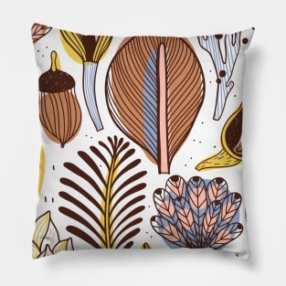 Boho Design with Plants Pillow