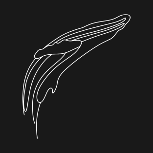 Impressive line art of a blue whale jumping out of the water T-Shirt