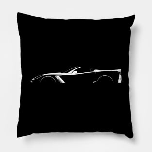 Chevrolet Corvette Z06 Convertible (C7) Silhouette Pillow