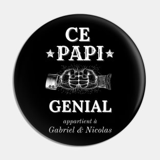 Ce Papi génial appartient cadeau grand-papa, Gift To Papa, Gift To Dad, Gift To Daddy Pin