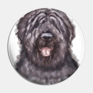 Bouvier des Flandres Watercolor - Dog Lovers Pin