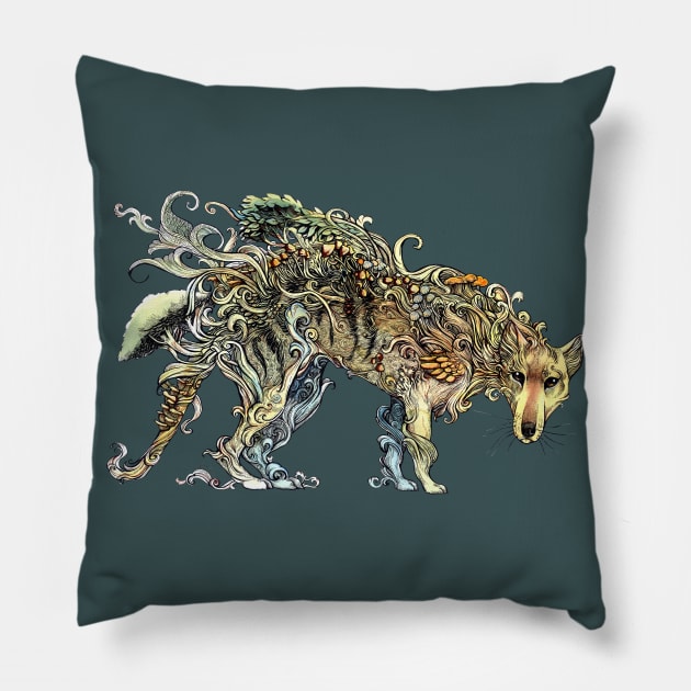 The Thylacine - A Phantom in the Wilderness Pillow by SaraLutra