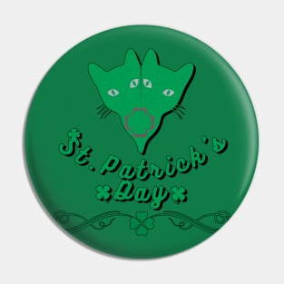 st patricks day two kitten green love clover Pin