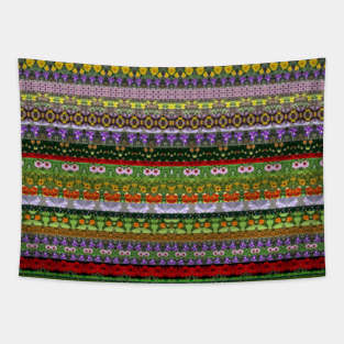 Floral Stripes Tapestry