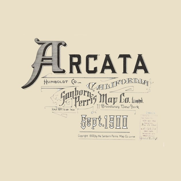 Arcata, California Sanborn Map 1900 by ThriftyBish