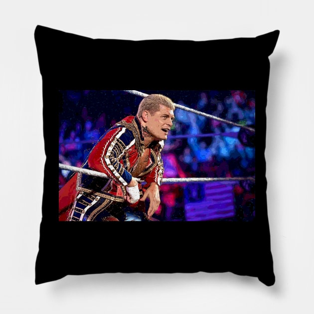 Cody Rhodes Ready Pillow by clownescape