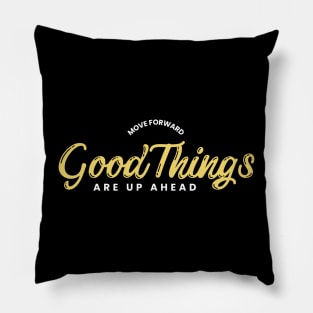 Black Yellow Simple Good Things Pillow