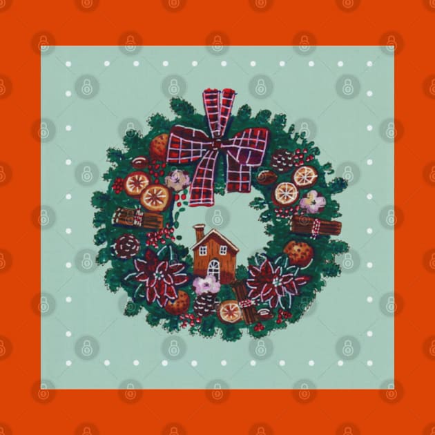 Christmas Wreath by Mila-Ola_Art