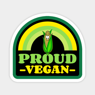 Proud Vegan Corn On The Cob Magnet