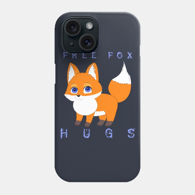 FREE FOX HUGS FUNNY CUTE T-shirt Phone Case by TATOH