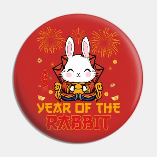 2023 Fireworks New Year Eve Dabbing Rabbit Chinese New Year Pin