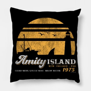 Amity Island Sunset Worn Out (Universal © UCS LLC) Pillow