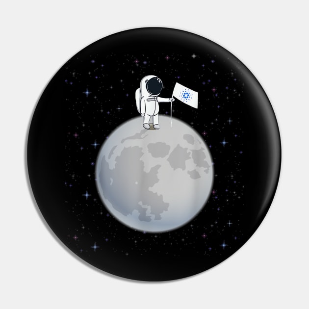 Official Logo To The Moon Cardano Pin by The Full Moon Shop