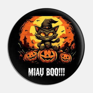 Miaw Halloween Design Cute Cat Pin