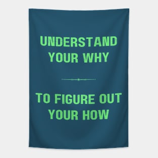 "UNDERSTAND YOUR WHY" -Inspirational motivation quote Tapestry