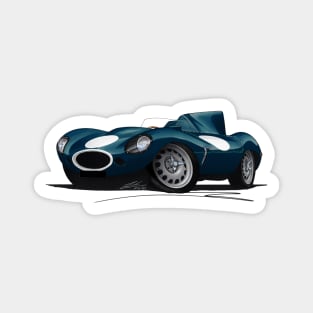 Jaguar D-Type (Racer) Dark Blue Magnet