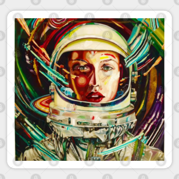 Astronaut Painting Astronaut Sticker Teepublic