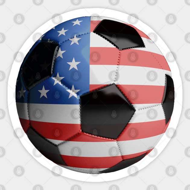 American Soccer Ball United States Flag Soccer Sticker Teepublic