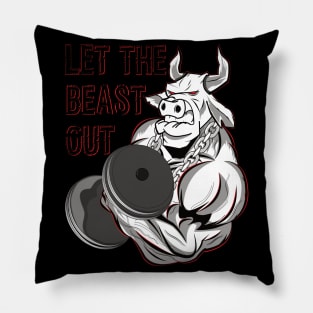 Bodybuilder Fitness Sport Beast Pillow