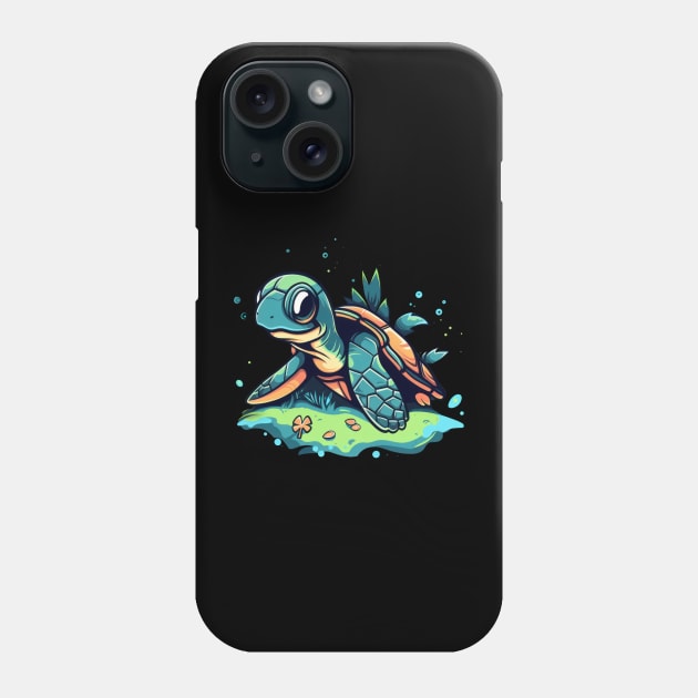 Meet our new favorite sea turtle cartoon character Phone Case by Pixel Poetry