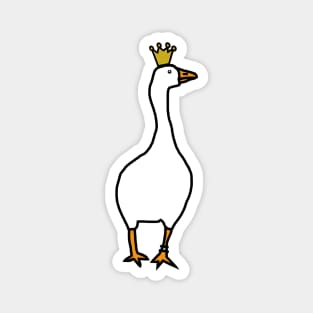 White Goose Wears Stolen Crown Magnet