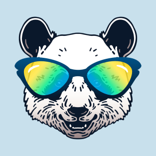 Summer Vibes Panda with Sunglasses T-Shirt