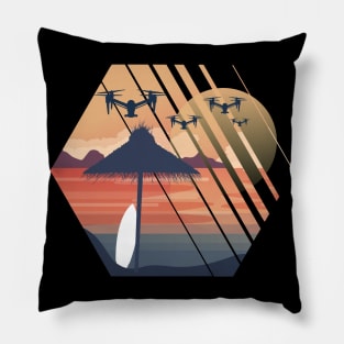 Invasion Of The Drones Pillow