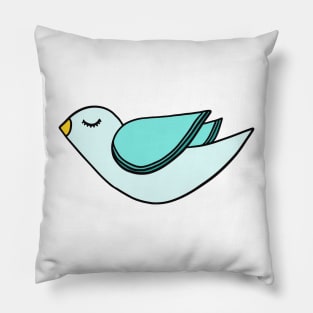 Simple bird vector illustration Pillow