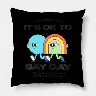 Its Ok To Say Gay Florida LGBT Gay Pride Protect Pillow