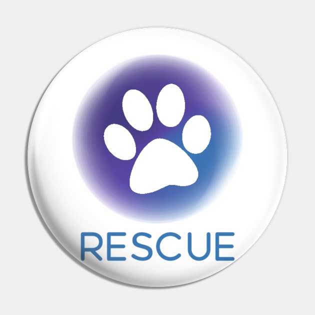 Rescue Pawprint Pin by chrissyloo