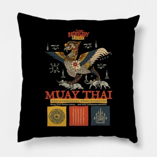 Vintage Muay Thai Tattoo Hatsadiling Pillow