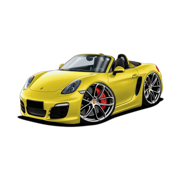 Yellow Low Porsche by AmorinDesigns