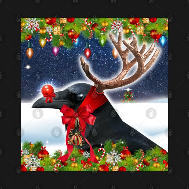 CHRISTMAS RAVEN RUDOLPH FUN!;) by SquishyTees Galore!