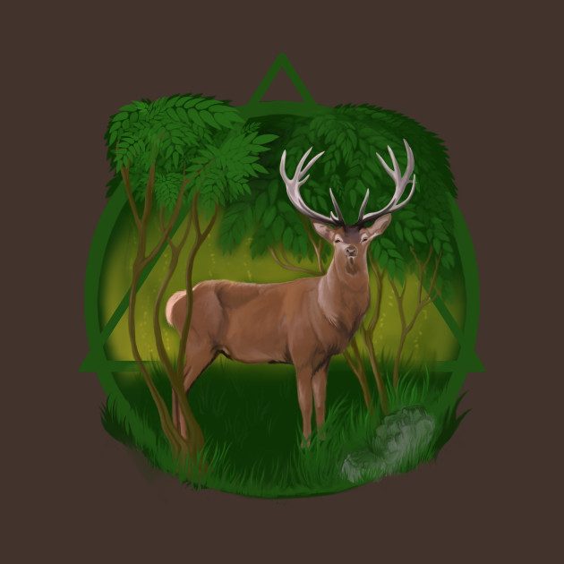 Reindeer in the forest LOGO by jetti