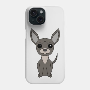 Dog Cartoon Amazing Black Chihuahua Phone Case