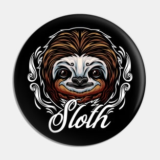 Sloth - Lazy Sloth Face Cute Animal Pin