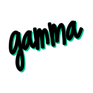 Greek Alphabet: gamma (black-green) T-Shirt