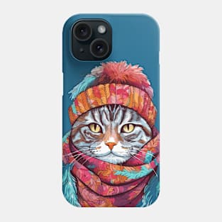 Cat winter Phone Case