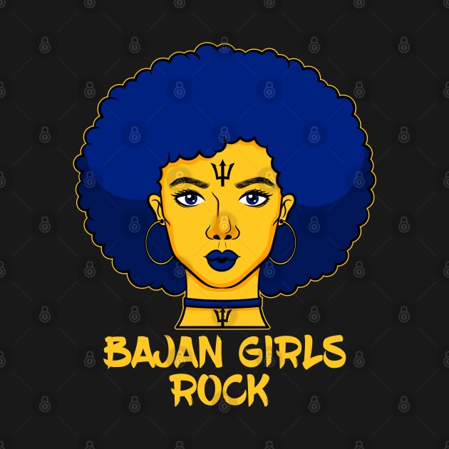 Bajan Girls Rock afro attitude Barbados gift idea present by MARESDesign