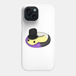 Nonbinary Snake in a top hat Phone Case