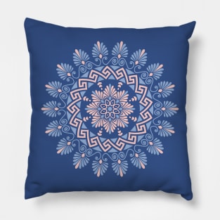 Floral Greek ornament Meander Pillow