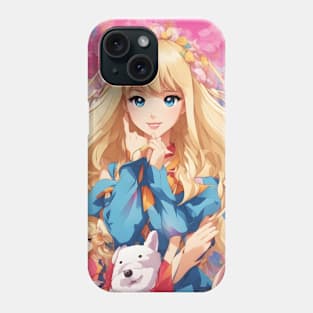 Blonde all american anime girl Phone Case