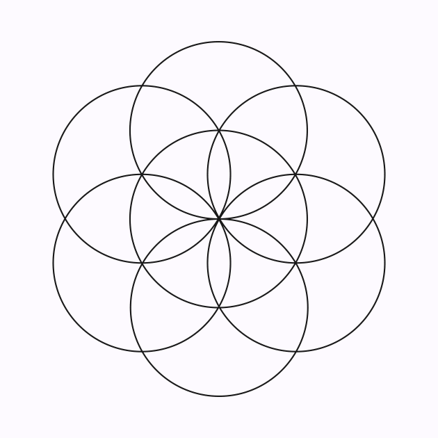 The seed of life, sacred geometry by Mon, Symphony of Consciousness.