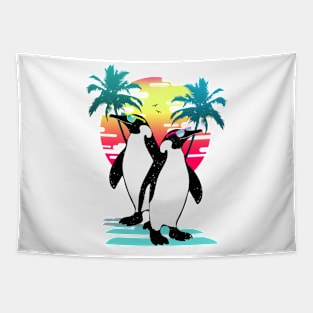 Cool summer penguin Tapestry