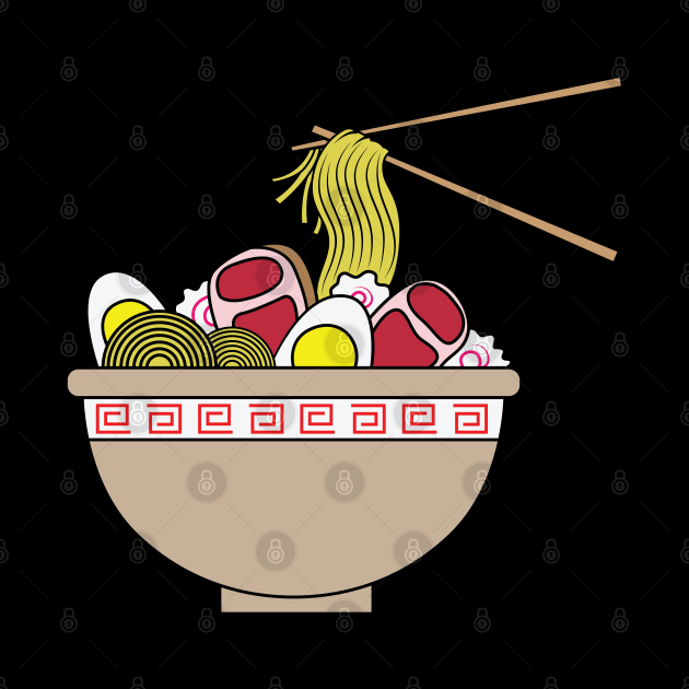 Asian noodle bowl ramen by dieEinsteiger