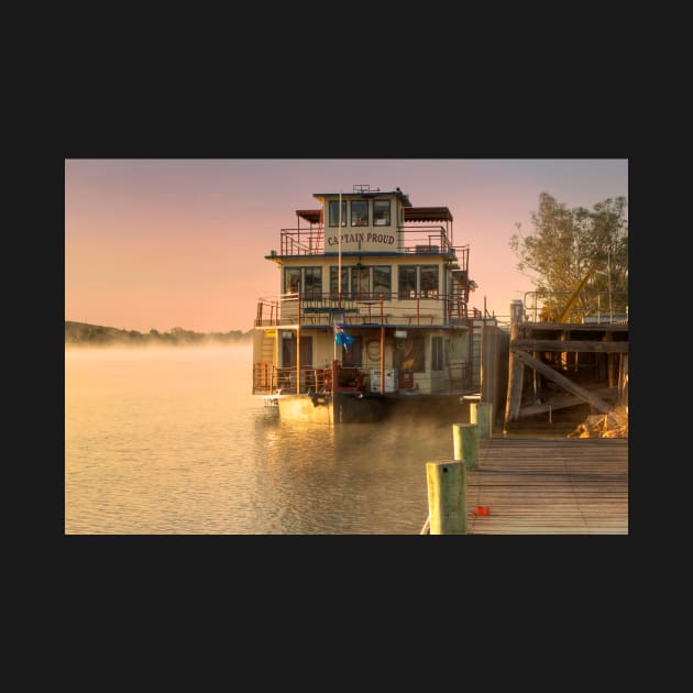 Captain Proud and Golden Sunrise, Murray Bridge by Mark Richards