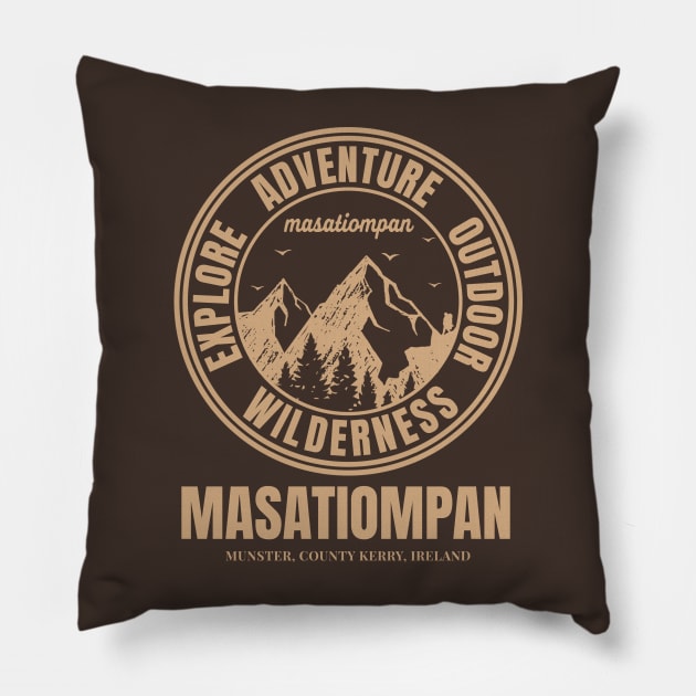 Ireland Hiking, Masatiompan Mountain Hike Pillow by Eire