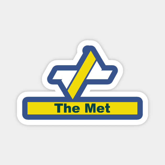 The Met Retro logo Magnet by francesrosey