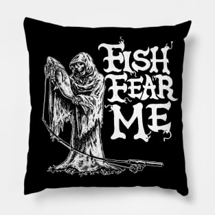 Fish Fear Me Grim Reaper Pillow