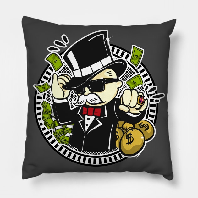 Rich will Be Rich Pillow by XXII Designs